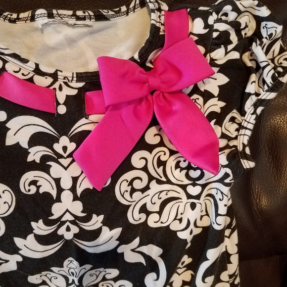 ❤SALE! Girl's black and white dress, M - Picture 2 of 5